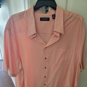 Big and Tall Roundtree & York Short Sleeve Camp Shirt